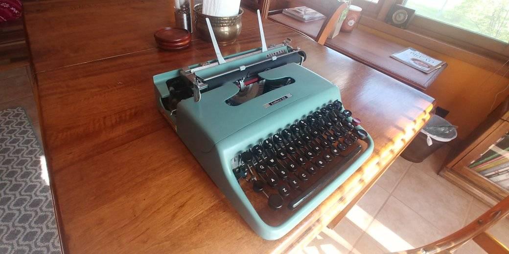 This 1956 Olivetti Lettera 22 was purchased off Craigslist for $30 from the original owner in mint condition with a case.